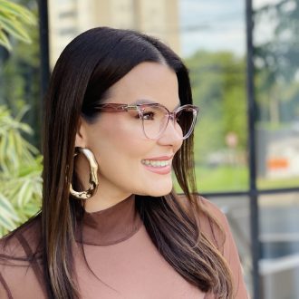 safine com br oculos de grau feminino gatinho rose transparente ester 2
