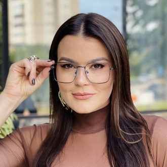 safine com br oculos de grau feminino quadrado grafite sabrina 2 0 1