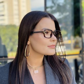 safine com br oculos de grau feminino retangular marrom thassia 2 0 10
