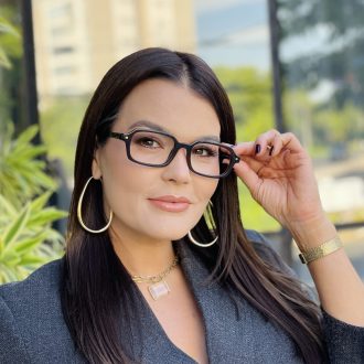 safine com br oculos de grau feminino retangular marrom thassia 2 0 3