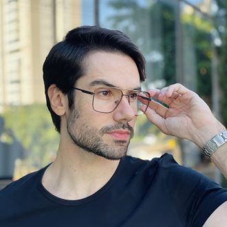 safine com br oculos de grau masculino aviador marrom david 2 0 1