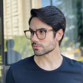 safine com br oculos de grau masculino quadrado marrom mathias 2 0 3