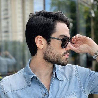 safine com br oculos de sol aviador masculino azul guilherme 10