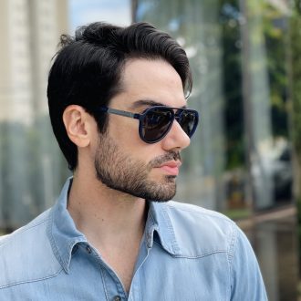 safine com br oculos de sol aviador masculino azul guilherme 13