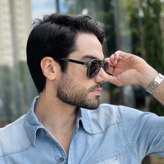 safine com br oculos de sol aviador masculino azul guilherme 6