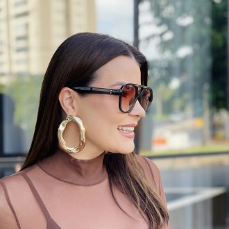 safine com br oculos de sol feminino aviador cinza cleo 2