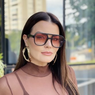 safine com br oculos de sol feminino aviador cinza cleo 3