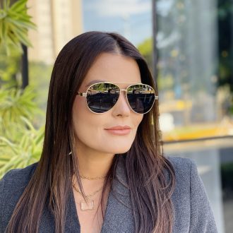 safine com br oculos de sol feminino aviador dourado marisa 1