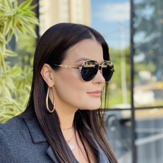 safine com br oculos de sol feminino aviador dourado marisa 2