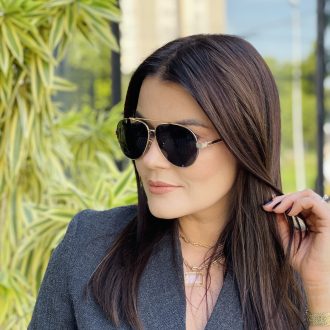 safine com br oculos de sol feminino aviador dourado marisa