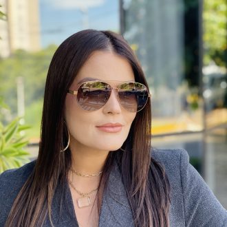 safine com br oculos de sol feminino aviador marrom marisa 1