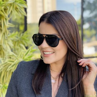 safine com br oculos de sol feminino aviador preto celine