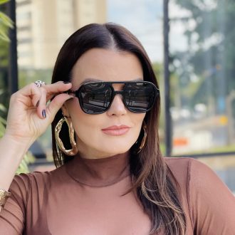 safine com br oculos de sol feminino aviador preto cleo 1