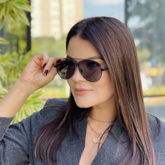 safine com br oculos de sol feminino aviador preto marisa