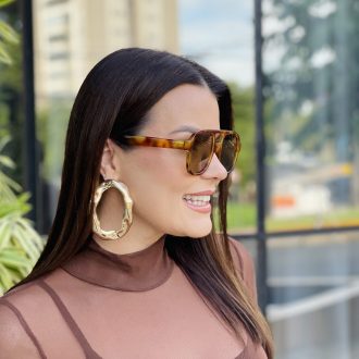 safine com br oculos de sol feminino aviador rajado cleo 2