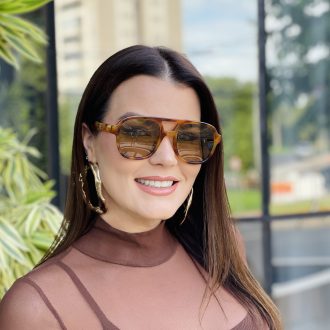 safine com br oculos de sol feminino aviador rajado cleo 3
