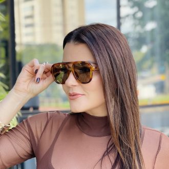 safine com br oculos de sol feminino aviador rajado cleo