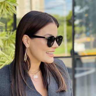 safine com br oculos de sol feminino redondo preto tami 2