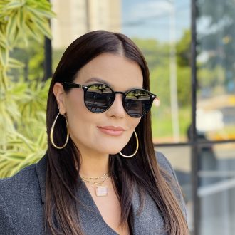 safine com br oculos de sol feminino redondo preto tami 3