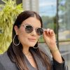 safine com br oculos de sol feminino redondo preto tami 7