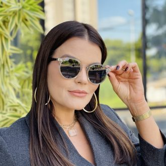 safine com br oculos de sol feminino redondo verde transparente tami 3