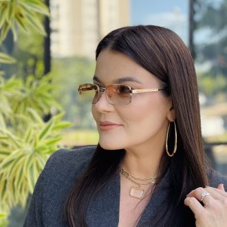 safine com br oculos de sol feminino retangular rose naomi