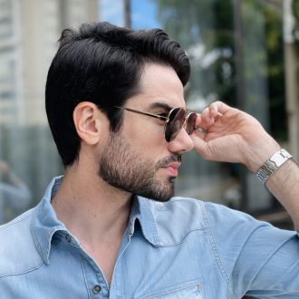 safine com br oculos de sol masculino aviador dourado tiago 10