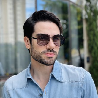 safine com br oculos de sol masculino aviador dourado tiago 4