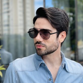 safine com br oculos de sol masculino aviador dourado tiago 7
