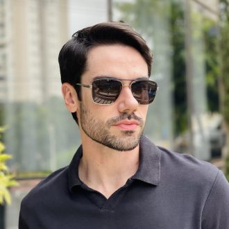 safine com br oculos de sol masculino aviador grafite david 2 0 8