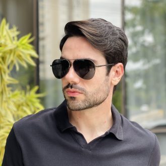 safine com br oculos de sol masculino aviador grafite valentim 3
