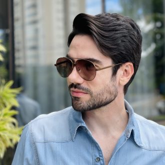 safine com br oculos de sol masculino aviador marrom tiago 3