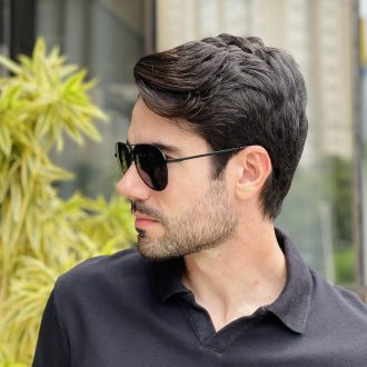 safine com br oculos de sol masculino aviador preto valentim 3