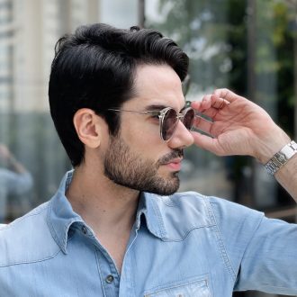 safine com br oculos de sol masculino redondo marrom robert 14