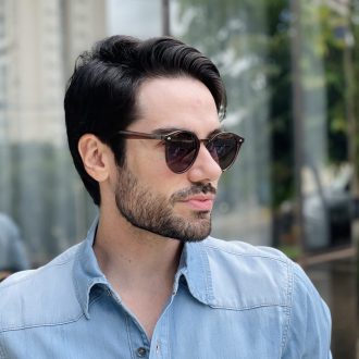 safine com br oculos de sol masculino redondo marrom robert 17