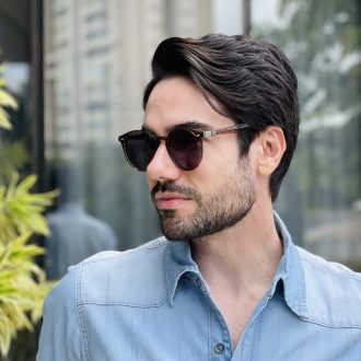 safine com br oculos de sol masculino redondo marrom robert 19