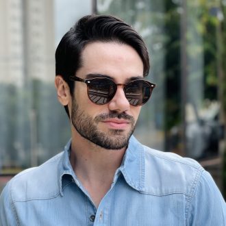 safine com br oculos de sol masculino redondo marrom robert 20