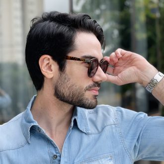 safine com br oculos de sol masculino redondo marrom robert 22