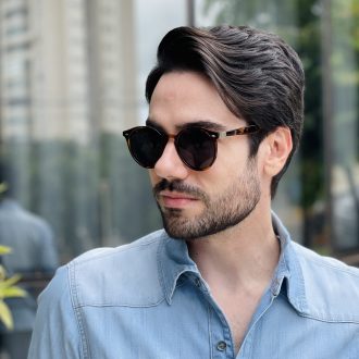 safine com br oculos de sol masculino redondo marrom robert 23