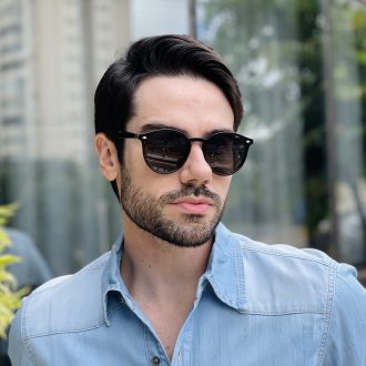 safine com br oculos de sol masculino redondo marrom robert 4