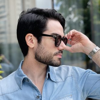 safine com br oculos de sol masculino redondo marrom robert 6