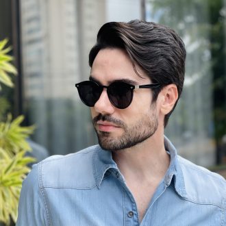 safine com br oculos de sol masculino redondo marrom robert 7