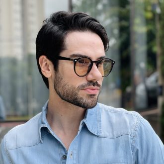 safine com br oculos de sol masculino redondo preto e marrom robert 1