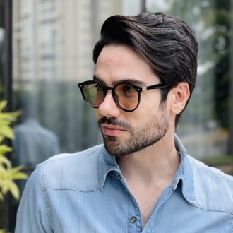 safine com br oculos de sol masculino redondo preto e marrom robert 3