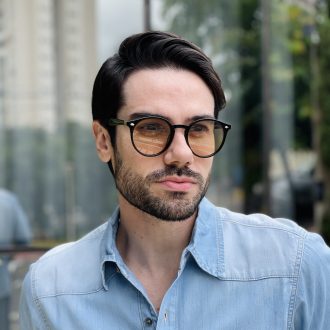 safine com br oculos de sol masculino redondo preto e marrom robert