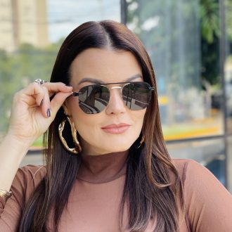 safine com br oculos 2 em 1 hexagonal dourado e preto 2 0 1