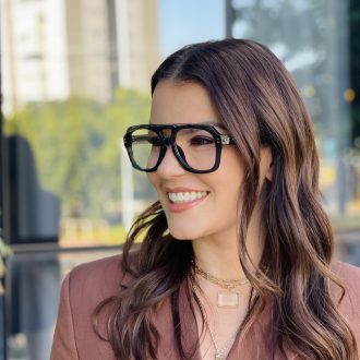 safine com br oculos de grau feminino aviador cinza cleo 3 0