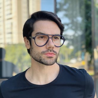 safine com br oculos de grau masculino aviador azul guilherme 2 0 1