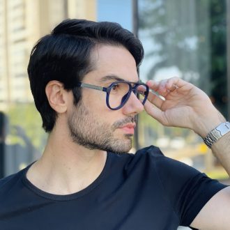 safine com br oculos de grau masculino aviador azul guilherme 2 0 2