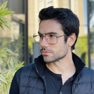 safine com br oculos de grau masculino aviador grafite david 2 0 7